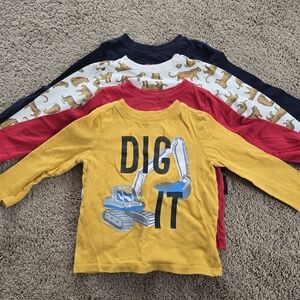 Old Navy Kids Long Sleeve Tees - Yellow, Red, Navy